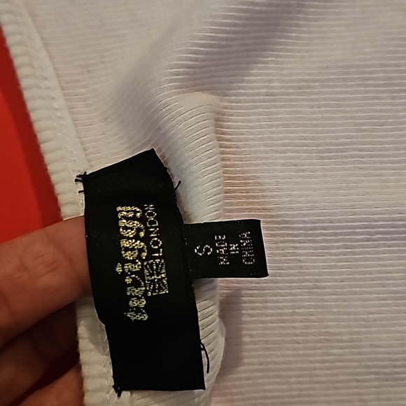 Twiggy London Sparkly white long tank top Small - Picture 4 of 7